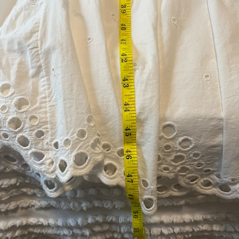 Anthropologie Tommie Cap-Sleeve Smocked FrontZip Shirt Dress:Eyelet Trim NWT - Picture 9 of 9